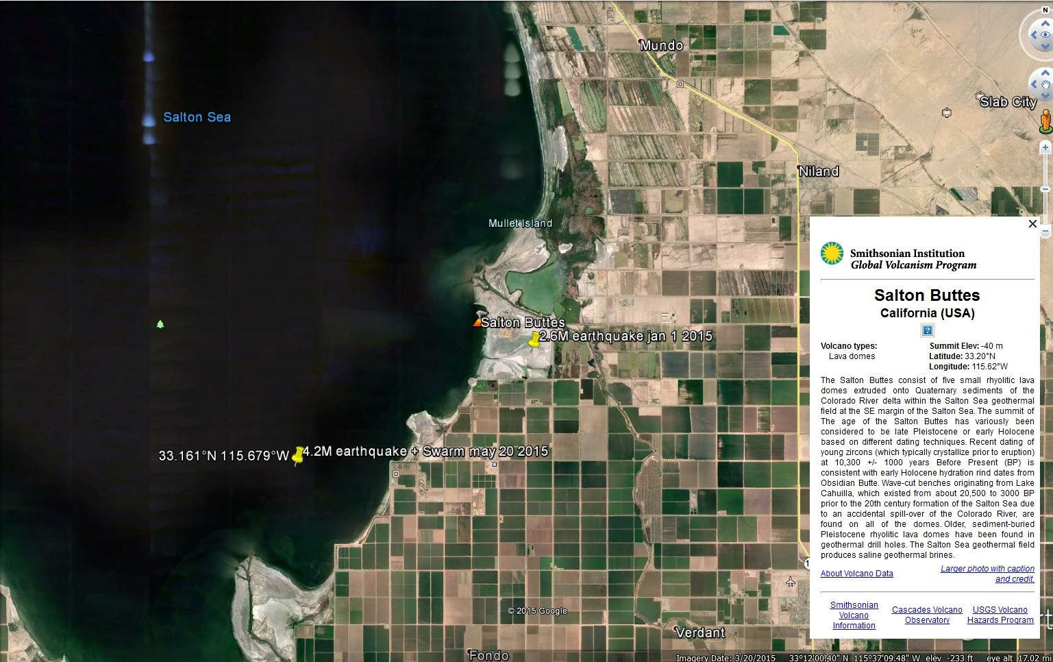 salton sea volcanic buttes